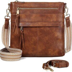 Crossbody Bags for Women, Designer Soft Faux Leather Shoulder Purse Multi-Pocket